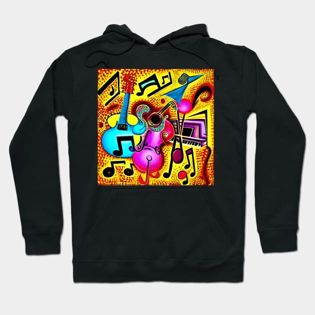 Abstract Artistic Representation Of A Funky Musical Groove Hoodie by Musical Art By Andrew